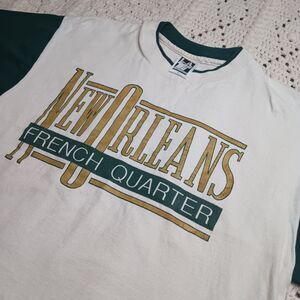 Vtg 80s New Orleans French Quarter Louisiana Made‎ In USA Color Block Cropped